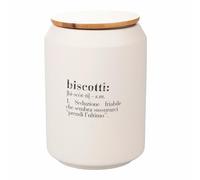Villa d'Este Home Tivoli Biscottiera 1,7 l in ceramica, coperchio in bambù, Victionary
