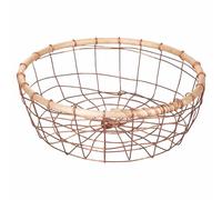 Villa d'Este Home Tivoli Cestino tondo piccolo 24 cm in ferro e legno, La Cucina