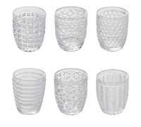 VILLA D'ESTE HOME TIVOLI Geometrie Set 6 Pezzi Bicchieri Acqua 350ml Vetro Trasp