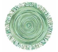 Set 6 Tovagliette con Frange Ø45x0,5 cm in Polipropilene VdE Tivoli 1996 Shades of Greenery