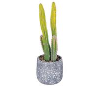 Villa d'Este Home Tivoli Piantina artificiale Cactus, vaso in cemento, Ø13x40,5 cm