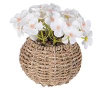 Villa d'Este Home Tivoli Piantina artificiale Primula, vaso in fibra naturale, Ø14x20 cm