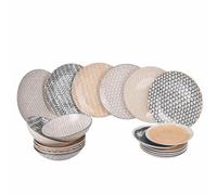 Villa d'Este Home Tivoli Servizio piatti 18 pezzi in porcellana, 6 posti tavola