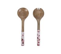 Villa d'Este Home Tivoli Set 2 posate a servire in legno di mango, Holly