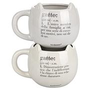 Villa d'Este Home Tivoli Set 2 tazze 400 ml in ceramica, Victionary Cats