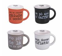Villa d'Este Home Tivoli Set 4 tazzine caffè 100 ml in porcellana, S.P.Q.eRe