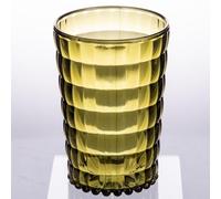 Villa d'Este Home Tivoli Set 6 Bicchiere bibita 750 ml in acrilico, superficie con decori geometrici, Fashion Greenery