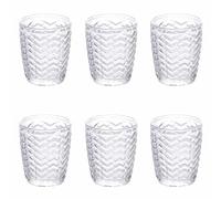 Villa d'Este Home Tivoli Set 6 bicchieri acqua 295 ml, superficie lavorata a rilievo, Twist