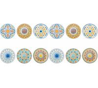 Villa d'Este Home Tivoli Set 6 Sottopiatto Ø 33 cm in plastica PP, Sicilia (Confezione da 2)