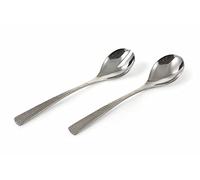 Villa d'Este Home Tivoli Stone Set 2 Posate a Servire, Acciaio, Argento