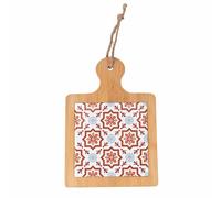 Villa d'Este Home Tivoli Tagliere quadrato, in ceramica e bambù, 29x20 cm, Valladolid