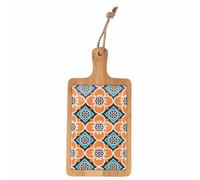 Villa d'Este Home Tivoli Tagliere rettangolare, in ceramica e bambù, 29,5x15 cm, Valladolid