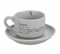 Villa d'Este Home Tivoli Tazzina caffè 90 ml con piattino in porcellana, Victionary Leone