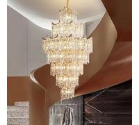 Villa Duplex Hollow Living Room Chandelier Pick Empty Light Luxury Crystal Chandelier Floor Luxury Atmosphere Hotel Lobby