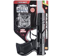 PISTOLA GIOCATTOLO METAL GUN POLICE BLACK