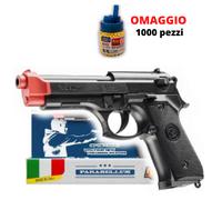 Villa Giocattoli Pistola Aria Giocattolo Parabellum Softaria Spara Pallini 6mm
