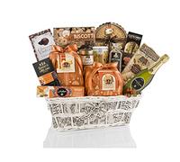 Villa Guelfa Cesto Natalizio Gastronomico ''Gran Milano'', Strenna di Natale con Prodotti Alimentari Regionali Tipici, Specialità Gastronomiche Gourmet in Confezione Regalo per Natale