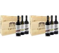Villa Lanata - Barbera d'Asti DOCG Superiore, Langhe DOC Chardonnay, Piemonte docg Rosso in Cassetta Legno 3 x 750 ml (Confezione da 2)