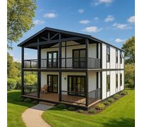 Villa mobile prefabbricata d'acciaio durevole della casa espandibile del contenitore di 20ft 40ft 2 camere da letto per la vacanza dell'alloggio, la vita del cortile o gli affitti panoramici