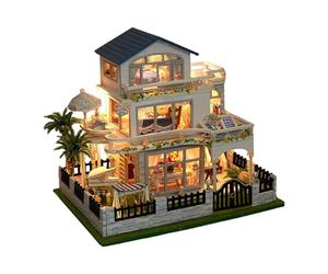 Villa per casa delle bambole - Kit di costruzione per piccole unità da 1 unità, set per realizzare miniature con luce LED | Fornitura per hobby ad alta resistenza per uomini Ragazzi Giovani Amici Figl