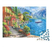 Villa sul lago_1 Puzzle 1000 Pezzi Adulti In cartone Resistente, Un Set Di Puzzle A Rompicapo Per Brain Training Puzzle, Ideale Per Arredo Parete, Enigma Del Regalo Di Natale 70x50cm/1000pcs