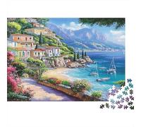 Villa sulla spiaggia Puzzle 1000 Pezzi Adulti In Resistente E Durevole, Un Puzzles Per Gioco Educativo Per La Sgonfiatina, Ideale Per Vacanza Relax, 52x38cm/1000pcs