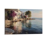 Villa sulla spiaggia Wall Arte Canvas Wall Arte Quadri Moderni Per La Casa Paesaggi culturali Decorazione Murale Tela Innocu Idea Regalo Cucina Camera Da Letto Caffetteria Corridoio 08x12inch(20x30cm)