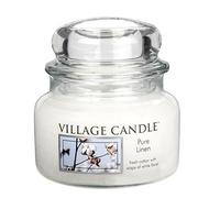Village Candle 106311339 Pure Linen Vaso Piccolo, Bianco, 10.4 x 10.1 x 10.9 cm, 3 Unità