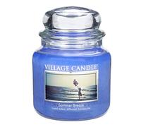 Village Candle 106316346 Summer Breeze Vaso Medio, Vetro, Blu, 10.3 x 10.6 x 12.4 cm