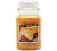 Village Candle 106326194 Warm Buttered Bread Grande Vaso, Vetro, Giallo, 10.3 x 10.1 x 17.7 cm