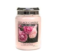 Village Candle - Candele profumate, Vetro, Peonia Taglio Fresco, Large Jar
