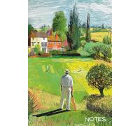 Village Cricketer Notebook: 120 Lined Page 6"x 9" Notebook with a 'Colourful Cricket Themed' Cover Hand Drawn on an iPad inspired by English Village Life