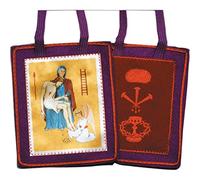 VILLAGE GIFT IMPORTERS Scapolare viola della benedizione e della protezione, Large, Lana, non noto