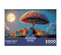 Village in The Shape of An Umbrella Floating 1000 Pezzi Carta Ecologica Resistente Puzzle Premium Umbrella Tree Impossibilmente Difficile Gioco Creativo Puzzle Per Adulti E Bambini 38x26cm/1000pcs