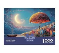 Village in The Shape of An Umbrella Floating 1000 Pezzi Cartoncino Extra-spesso Bundle Di Puzzle Umbrella Tree Anti-stress Gioco Creativo Puzzle Per Adulti E Bambini 52x38cm/1000pcs