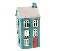 Village Pottery 331044 - Mini portacandela a forma di casetta alta, colore: foglia di tè