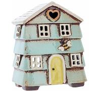 Village Pottery Portacandela a forma di alveare, colore: blu acqua