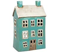 Village Pottery - Portacandela grande, colore: Verde mare