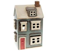 Village Pottery - Portacandela in stile Country House, colore: Grigio