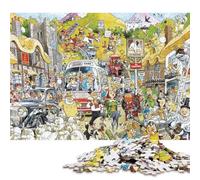 Village Tour & Pub Puzzle Adulto 1000 Pezzi Decorazione Interna Unica Regalo Per Amore E Amico Gioco Education Per Gioco Familiare Stress Relief 1000pcs (75x50cm)