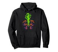 Village Witch Low Poly Geometrico Wicca Gothic Felpa con Cappuccio