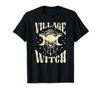 Village Witch Moon Dea Occulta Wicca Maglietta