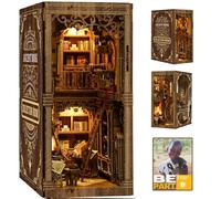 Villageboom Book Nook - Kit da costruzione con luci a LED, fai da te, in miniatura, libreria, vecchi libri, in legno 3D, per libreria, decorazione, idea regalo per adulti e adolescenti (Biblioteca)