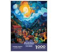 Villages Jigsaw Puzzle Impossible 1000 Pezzi Decorazione Per La Casa. Rilassamento E Intelligence Per Adulti E Ragazzi Da 14 Anni 38x26cm/1000pcs
