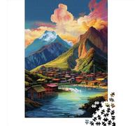 Villages Jigsaw Puzzle Impossible 1000 Pezzi Decorazione Per La Casa. Rilassamento E Intelligence Per Adulti E Bambini Da 12 Anni 1000pcs (75x50cm)