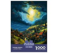 Villages Jigsaw Puzzle Impossible 1000Pcs Decorazione Per La Casa. Rilassamento E Intelligence Per Adulti E Bambini Da 12 Anni 38x26cm/1000pcs