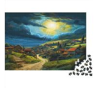 Villaggi Jigsaw Puzzle Impossibili 1000Pcs città Sunshine Decorazione Per La Casa. Rilassamento E Intelligence Per Adulti E Bambini Da 12 Anni 1000pcs (75x50cm)