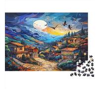 Villaggi Puzzle Impossibili 1000Pcs città Luna Decorazione Per La Casa. Giochi Rilassamento E Intelligence Per Adulti E Ragazzi Da 14 Anni 1000pcs (75x50cm)