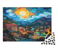 Villaggi Puzzles 1000 Pezzi In carta Premium,Un Puzzles Per Gioco Familiare Divertente E Impegnativo,Ideale Per Puzzle Da Incorniciare,Per Rilassarsi,Stimolare La Creatività E Regalare 52x38cm/10