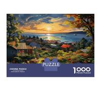 Villaggio costa Puzzle 1000 Pezzi In Città del Golfo cartone Resistente, Un Tangram Per Giochi Di Puzzle Per Lo Sviluppo Cognitivo, Ideale Per Attività Fuzzle Post-scuola, Il Puzzle Più Venduto 52x3